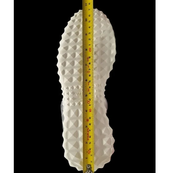 $995 Valentino GARAVANI Silver Rockstud Knit Sneakers SZ IT 40/ US 10 NIB - Picture 8 of 12